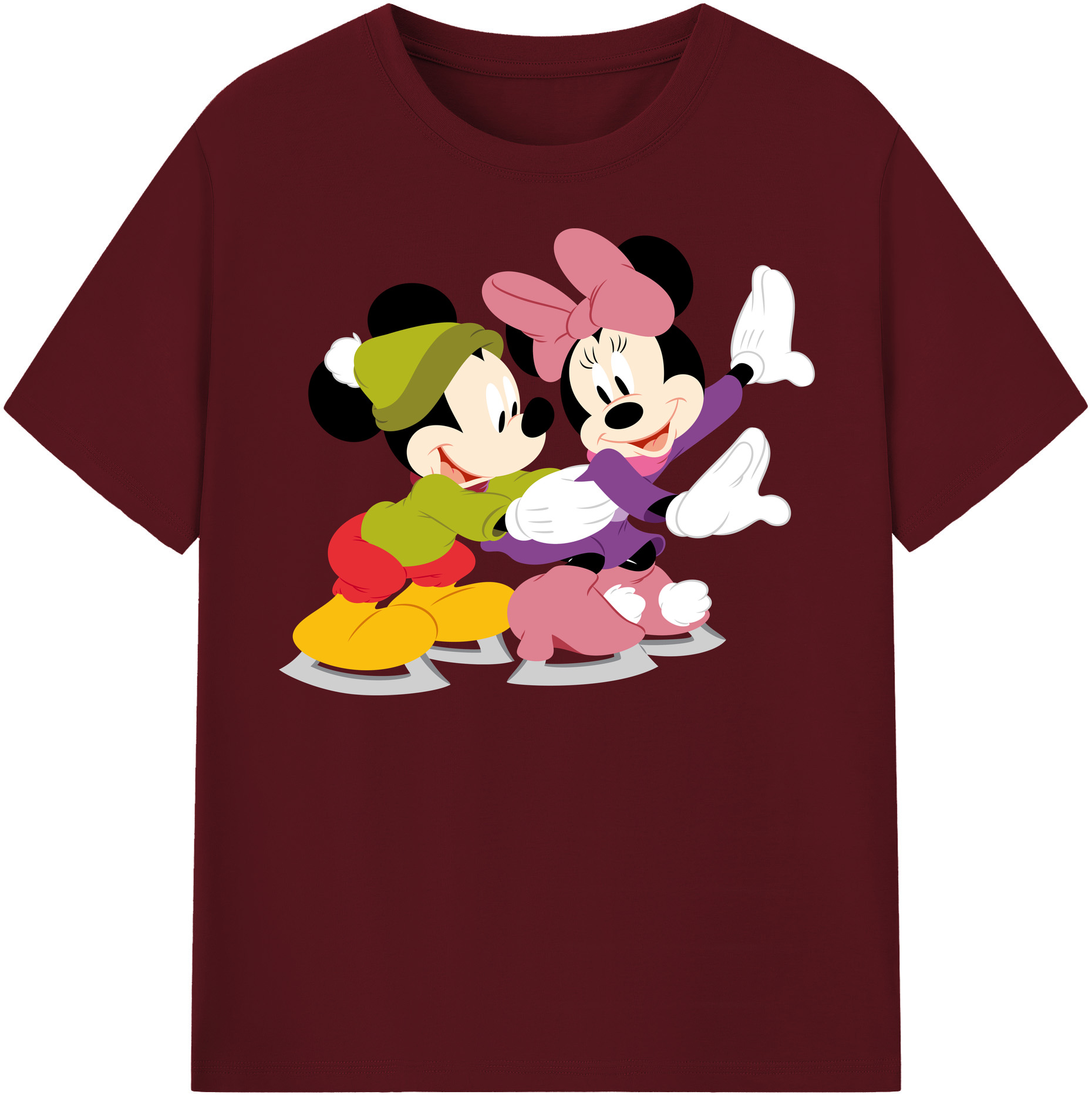 （画像用） ミッキーマウス Mickey Mouse 綿100％半袖Tシャツ（フロントプリント）